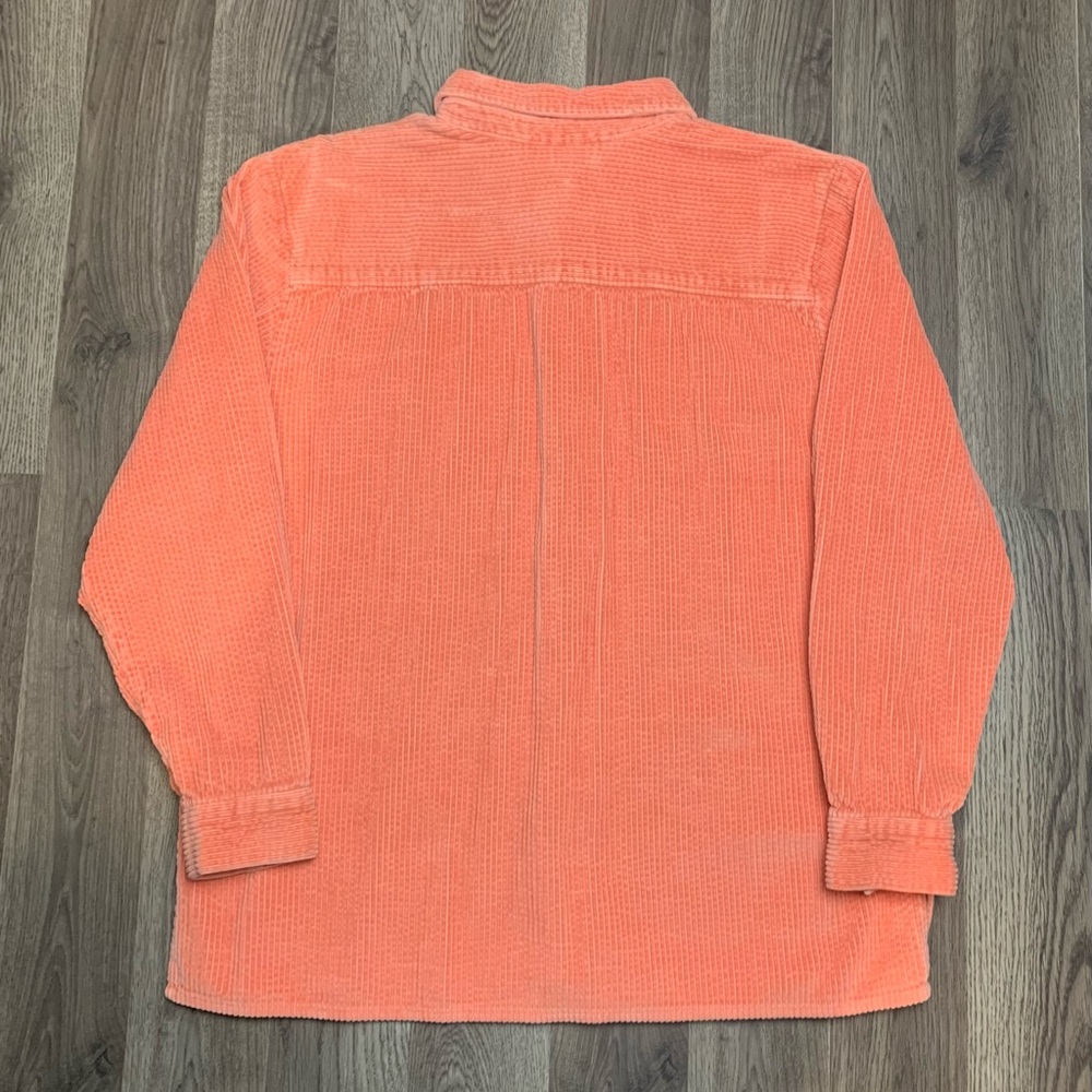 Vintage 1990s Pink Womens Corduroy Button Up Shir… - image 2